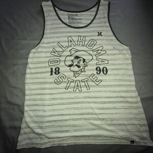 Hurley Black and White Oklahoma State Tank Top